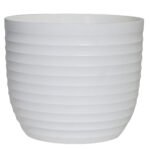 Verona plastic pot white
