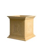 Tulsi Square Plastic Pot Cream Stone Colour